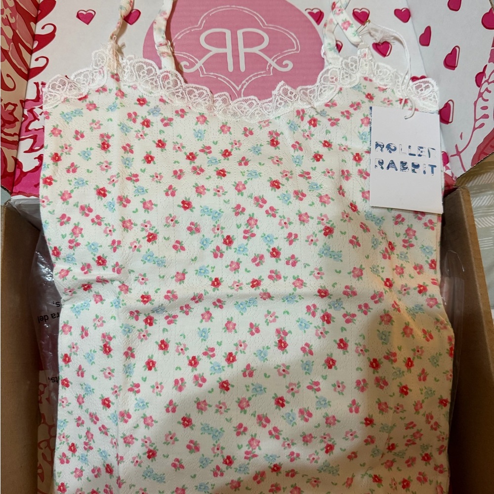 Roller Rabbit Bouquet Pointelle Carmine Cami NWT - Picture 8 of 8